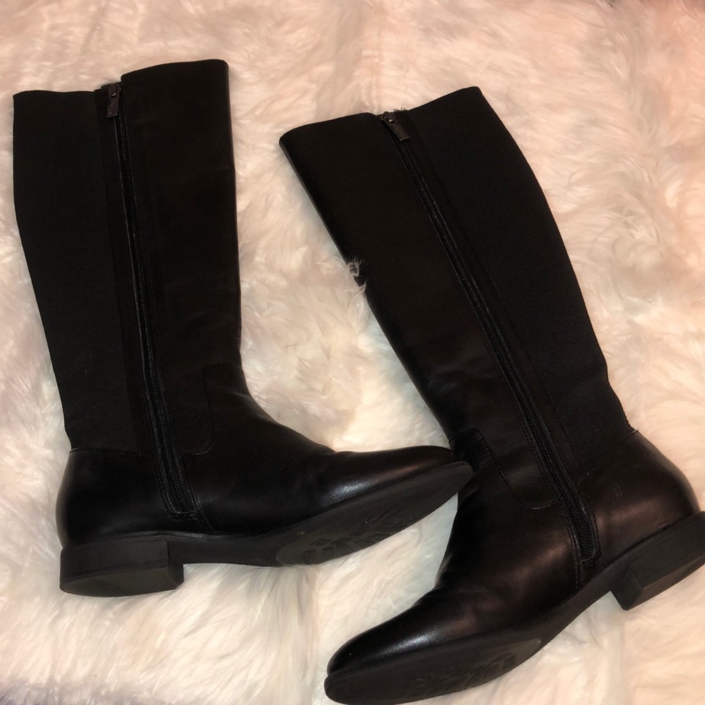 Kenneth Cole Reaction Leather Riding Boots - Black - Picture 1 of 16